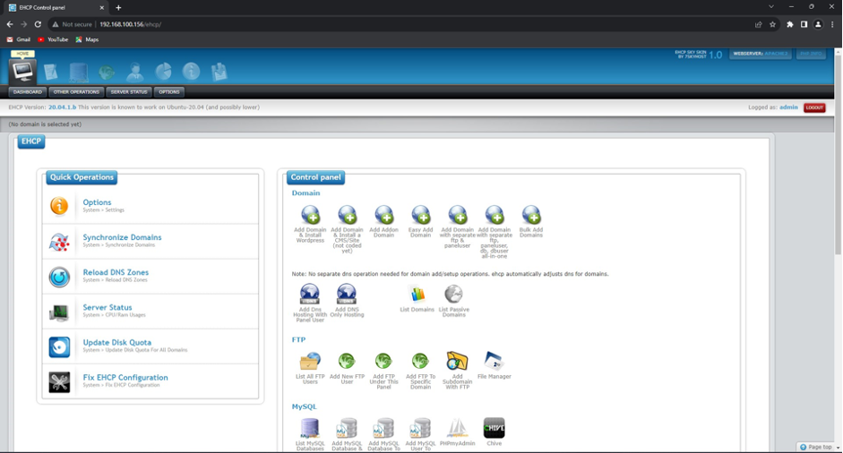 EHCP Dashboard Page