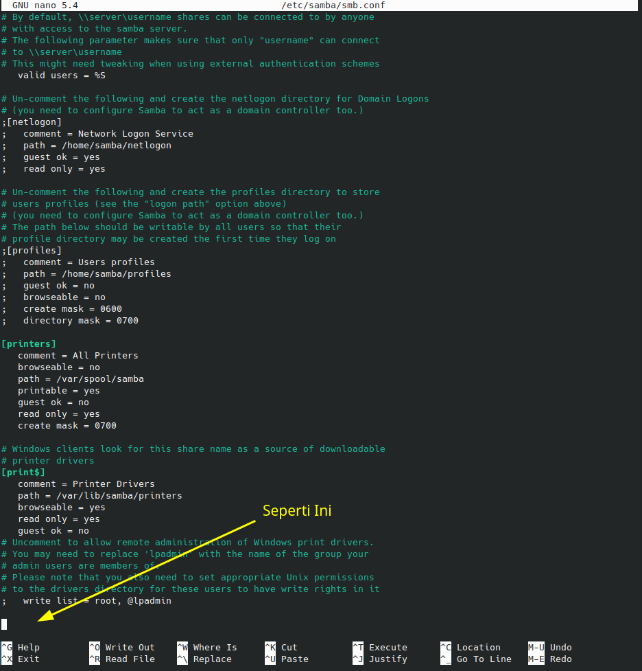 Go To Bottom Of Config
