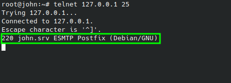Connect Postfix Through Telnet