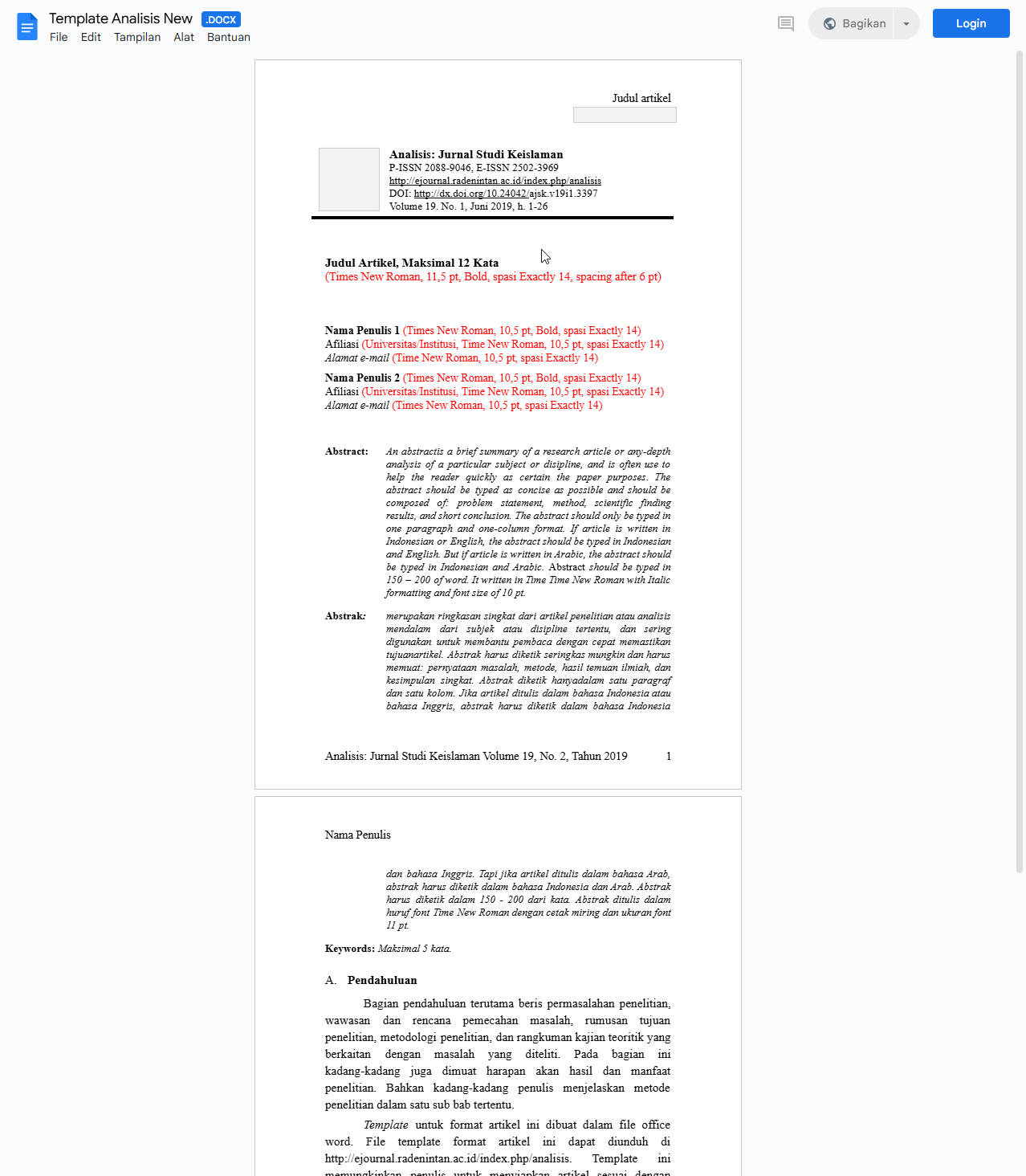 template-artikel