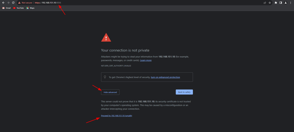 Browser Warning