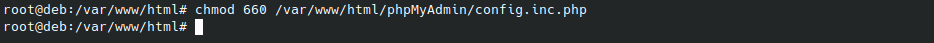 Change phpMyAdmin Config Permission