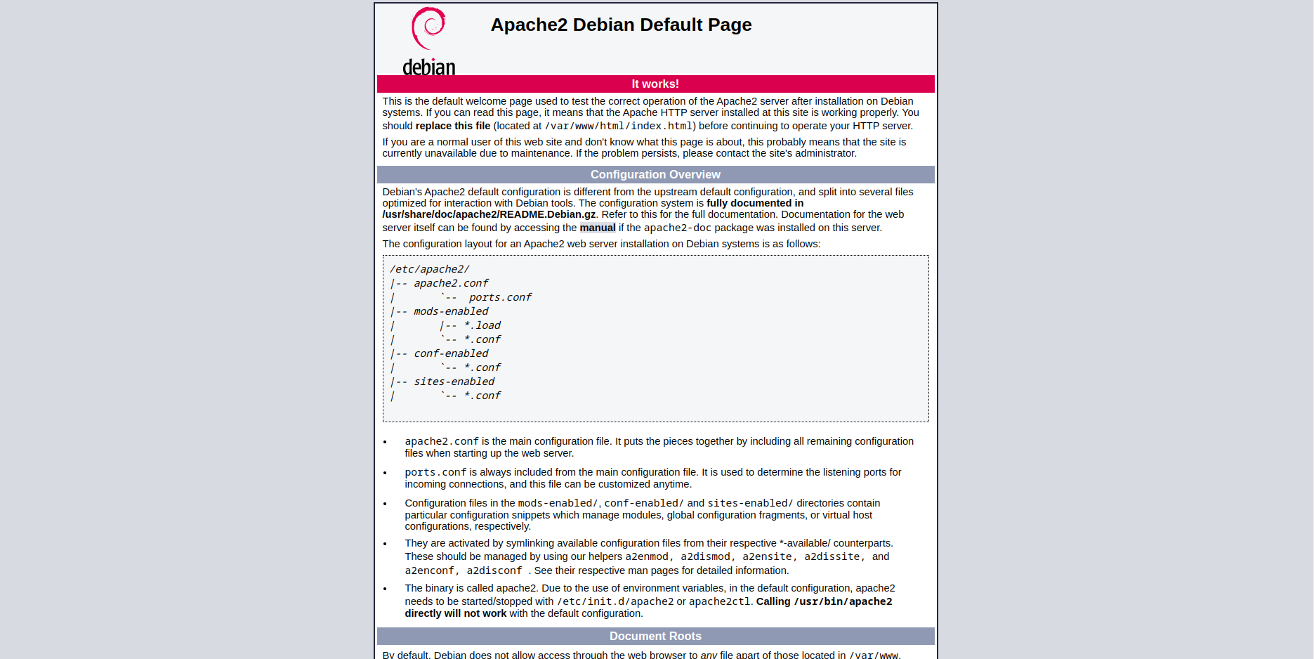 Apache Default Page
