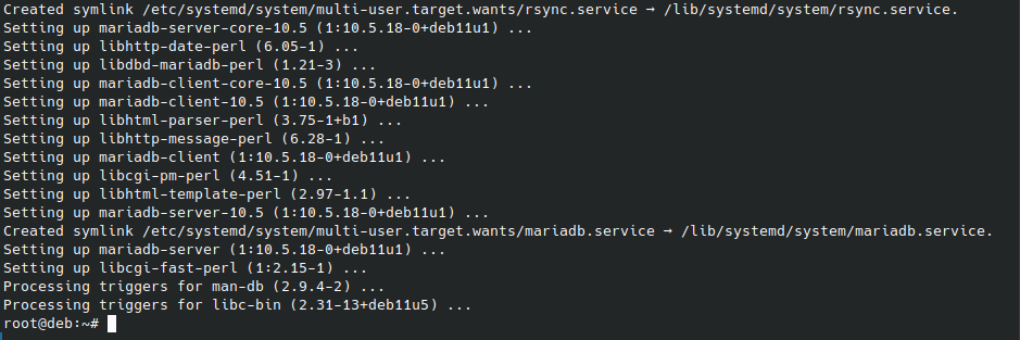 Install Mariadb Server
