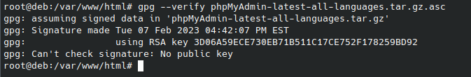 Failed To Verify
